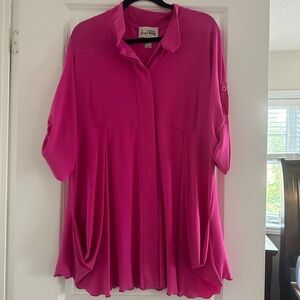 Joseph Ribkoff hot pink dressy top for women